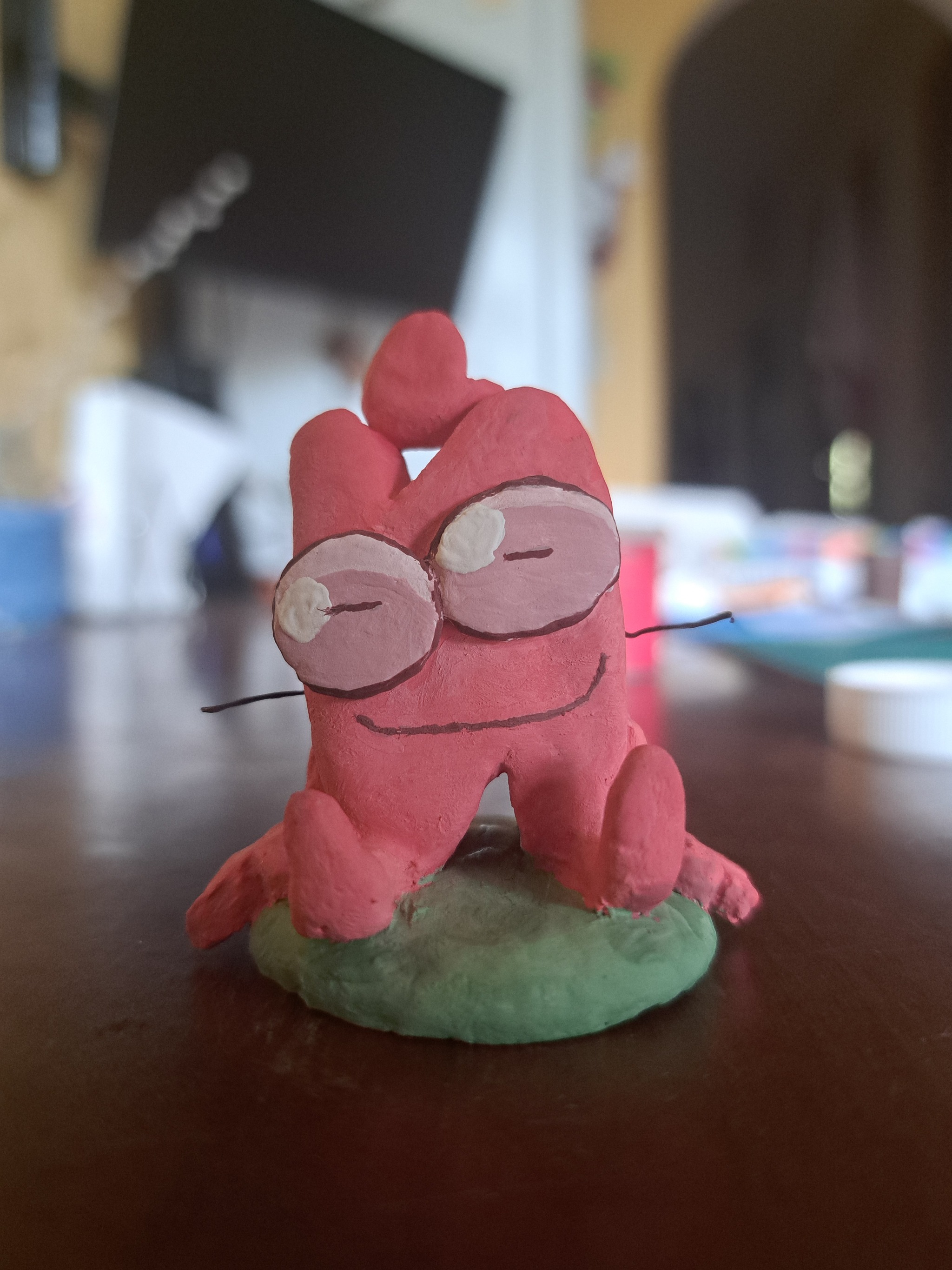 Pink creature) - My, Creation, Лепка, Crafts, Animated series, Longpost