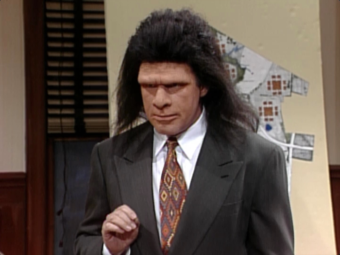 Фил Хартман в роли Размороженного Адвоката.