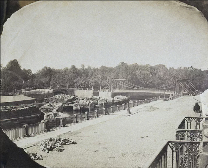 Вид на Пантелеймоновский мост через Фонтанку. 1850 – 1859 гг.