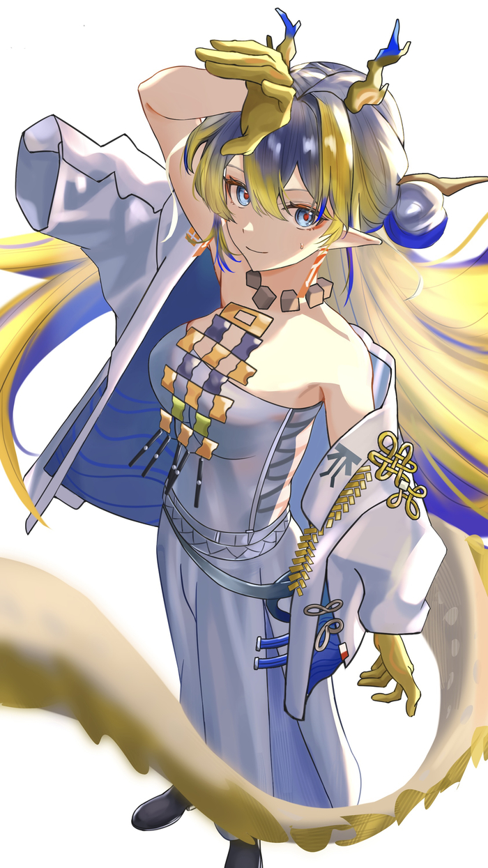 Shu Anime Art, , Arknights, Shu (Arknights), 
