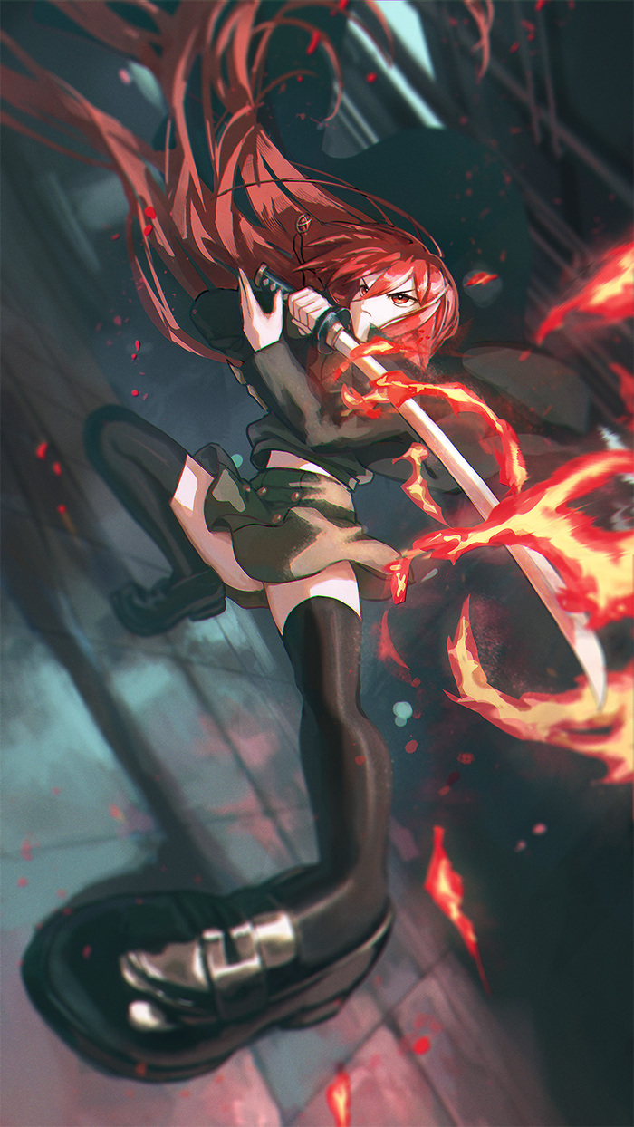 Shana Anime Art, , Shakugan no Shana, Shana, Pixiv, 
