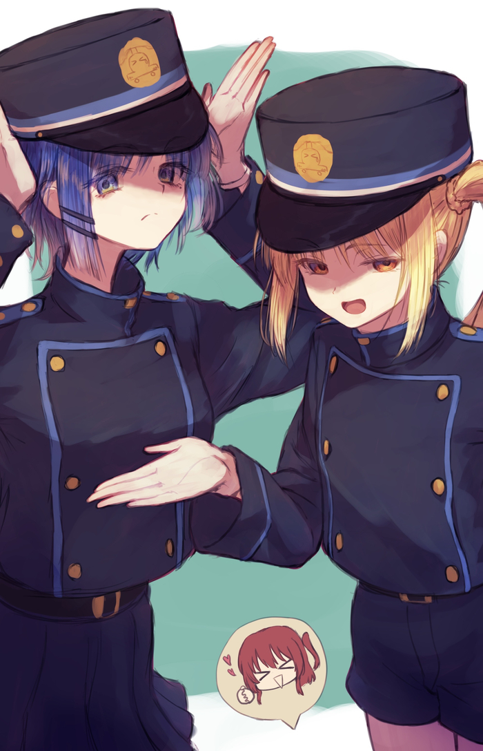    , Anime Art, Yamada Ryou, Ijichi Nijika, Bocchi the Rock!, Tachibana Hikari, Tachibana Nozomi, Blue Archive, 
