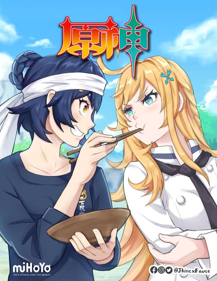   Genshin Impact, , Anime Art, Xiangling, Escoffier (Genshin Impact), Shokugeki no Souma, , , Reddit ()
