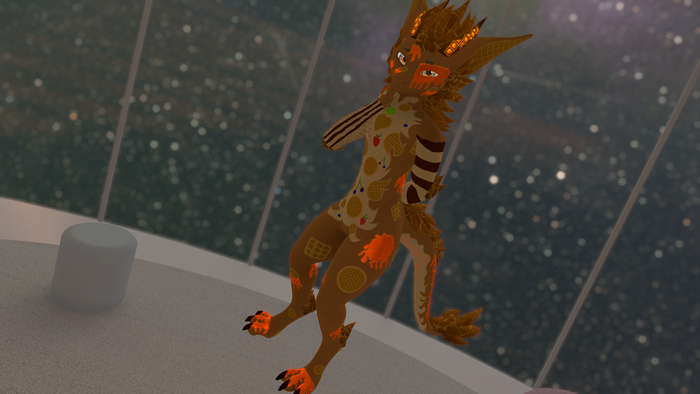 Cookie waffle with berries and syrup Furry Fox, Furry Art, Vrchat, , , , , Cookie, 