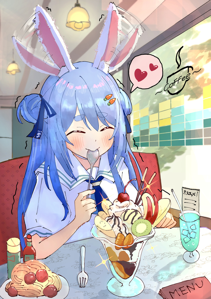  Hololive, Virtual YouTuber, Usada Pekora, Animal Ears, Anime Art, , 