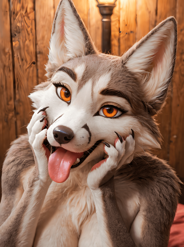    Wolfmks #1706 ,  , Furry Art, Furotica, Furotica female, Stable diffusion 3