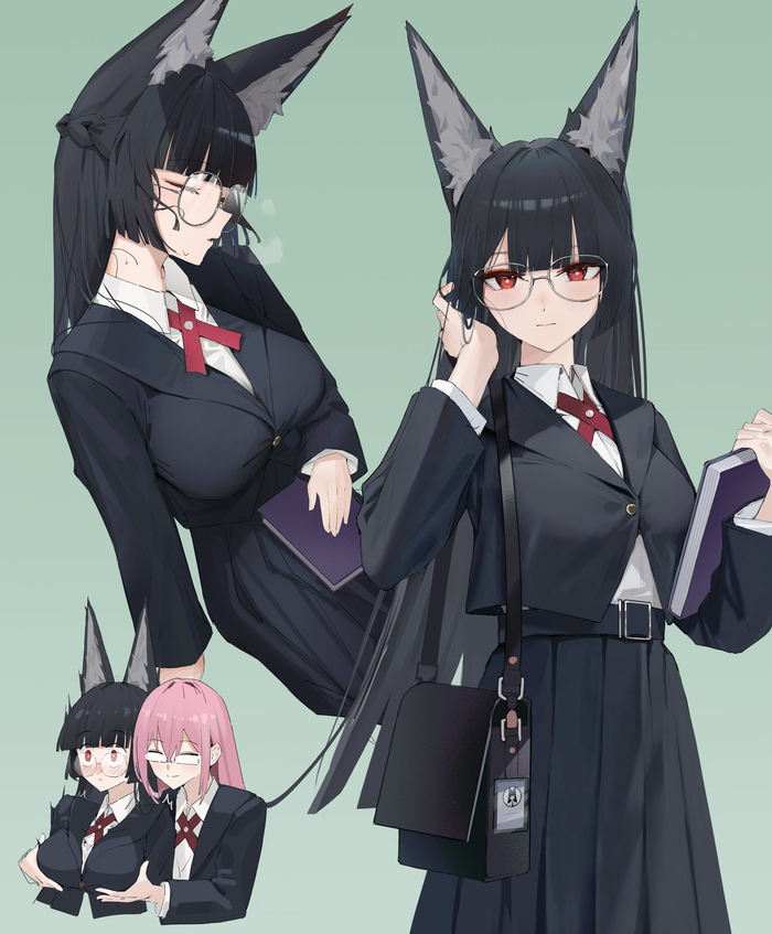  Zenless Zone Zero, Hoshimi Miyabi (zzz), , , , , Anime Art, Tsukishiro Yanagi (zzz), ,   , Animal Ears