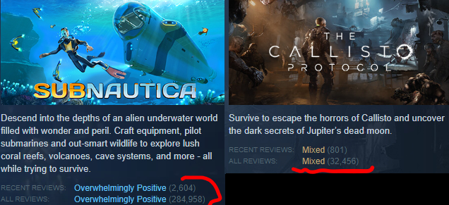  Subnautica   The Callisto Protocol        Subnautica 2 Subnautica,  , The Callisto Protocol, ,   , 