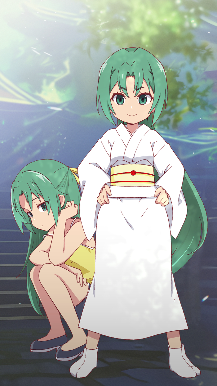 Shion & Mion Anime Art, , Higurashi no naku koro ni, Sonozaki Mion, Sonozaki Sion, Pixiv