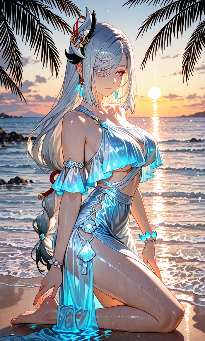   Genshin Impact, Shenhe (Genshin Impact),  ,  , , , 
