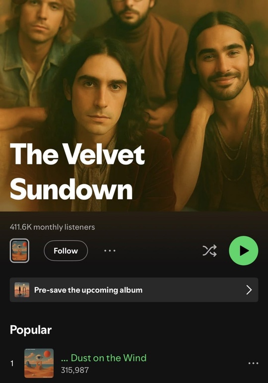 The Velvet Sundown , , , ,  , , Telegram (),  (), 