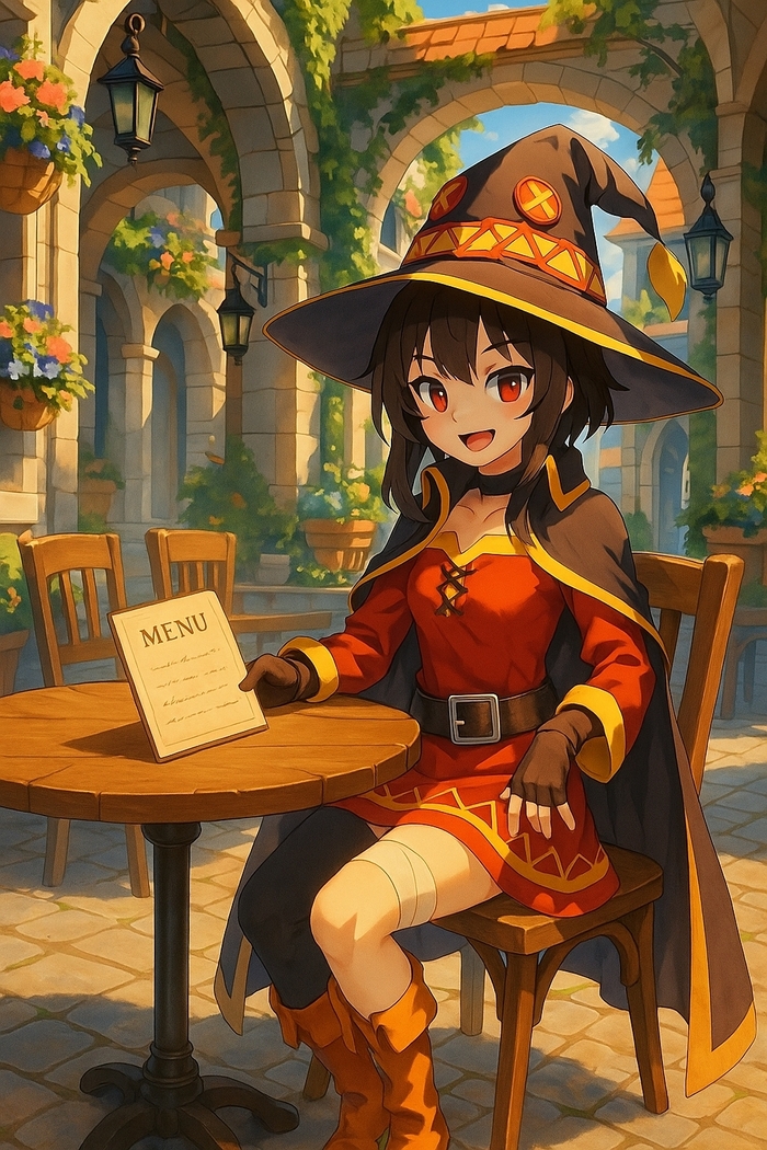     , Konosuba, Megumin, Anime Art, Dall-e, 