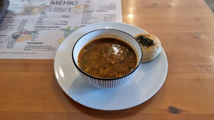 Полноценный ужин. После походного рациона – то, что нужно.