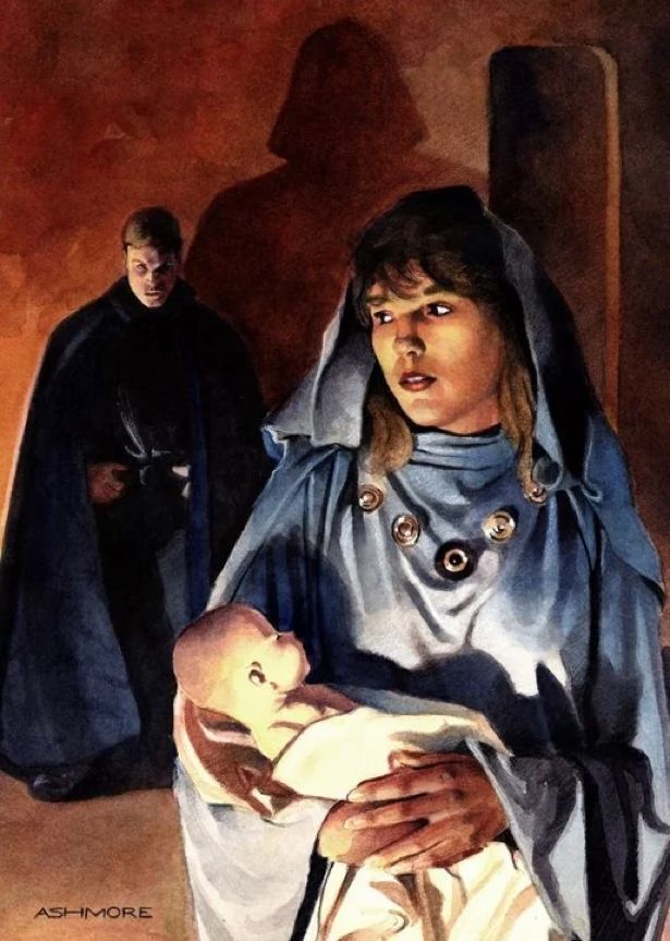 Изображение Энакина и Падме из девяностых