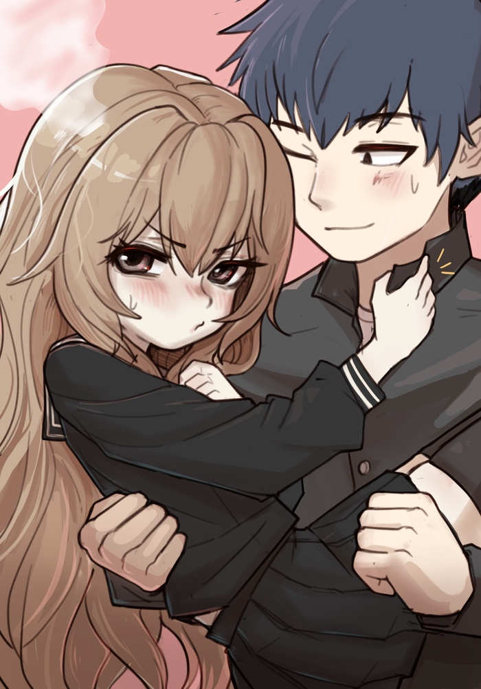   Anime Art, , Toradora, Aisaka Taiga, Takasu Ryuuji, Pixiv