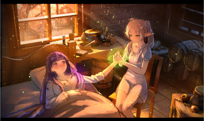    , Anime Art, Sousou no Frieren, Frieren, Fern, 
