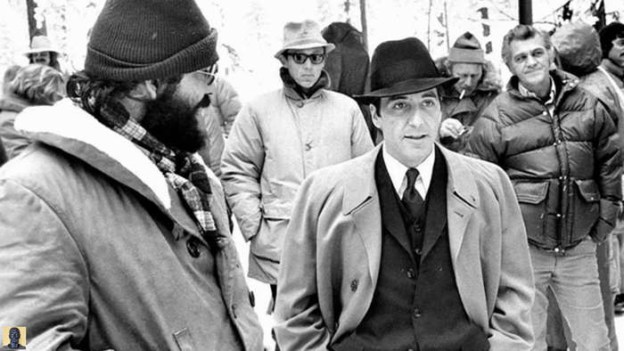 Ф. Коппола и Аль Пачино на сьемках "Крестного отца".