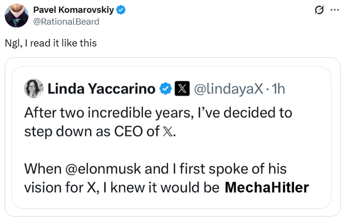 Лично мне хочется думать, что Линда просто успешно достигла всех поставленных перед ней целей и отправилась на заслуженный покой