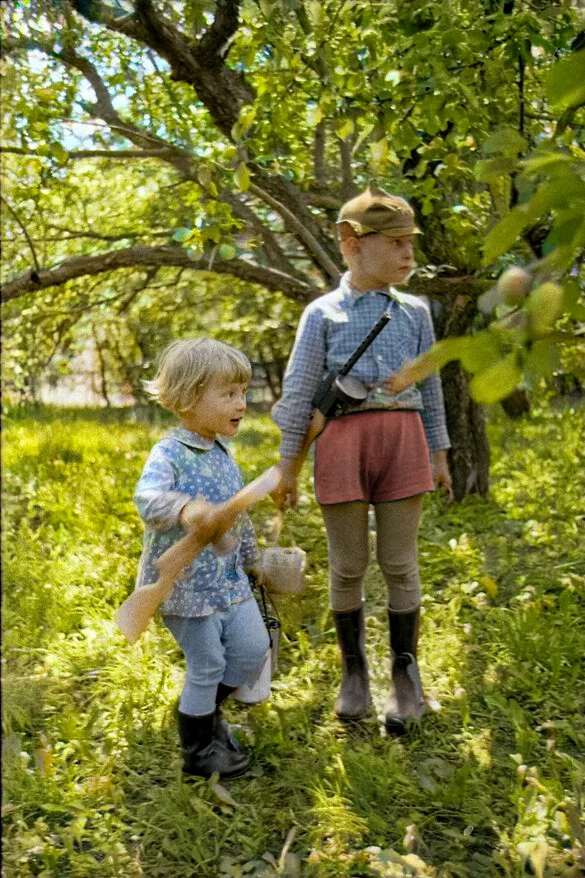 Подборка душевных и ярких фотографий деревенской жизни в СССР. 20 раскрашенных фотографий. Часть 2 Село, Деревня, Детство в СССР, Фотография, СССР, Воспоминания из детства, Колоризация, 80-е, 70-е, 60-е, Длиннопост