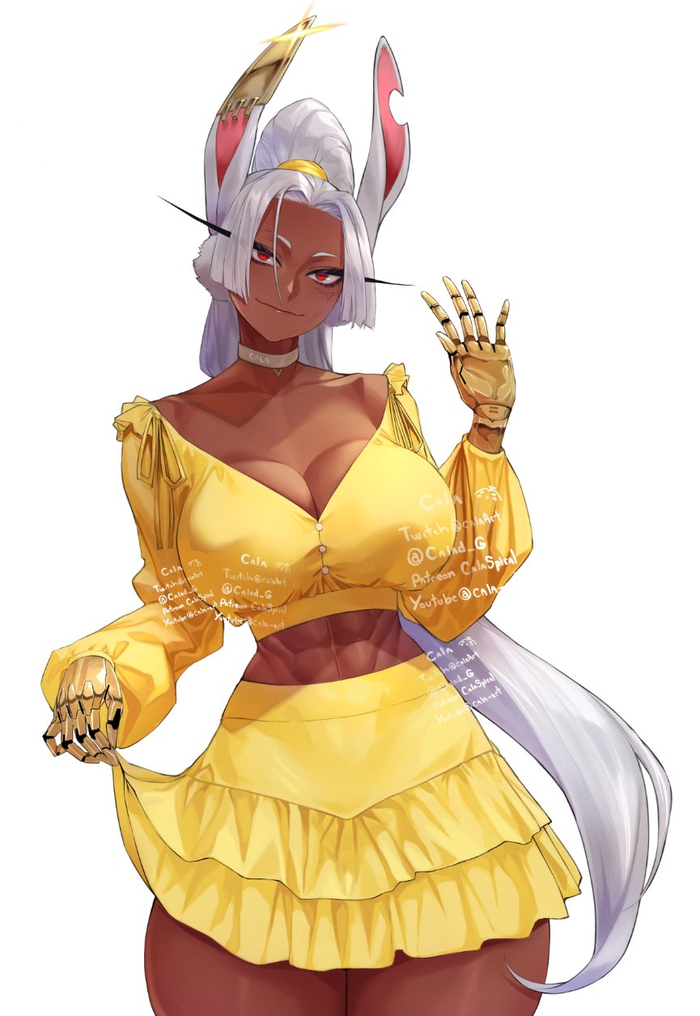     Anime Art, , Boku no Hero Academia, Miruko, Animal Ears
