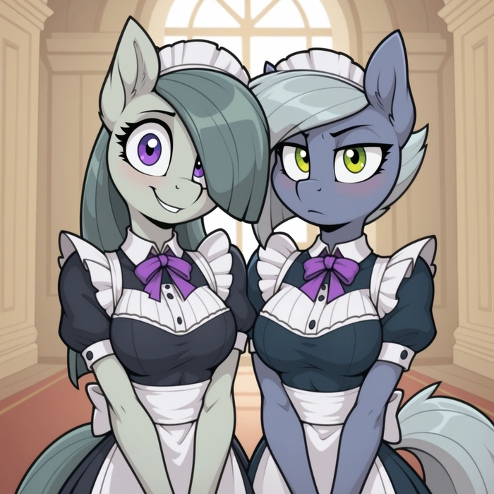   -  My Little Pony, Ponyart,  , Limestone Pie, , Marble Pie