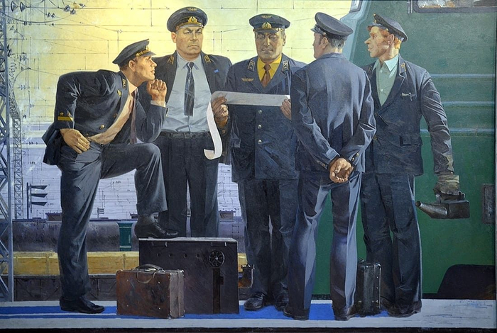 Сидельников Игорь Иванович. "Утро железнодорожников". 1975 г.