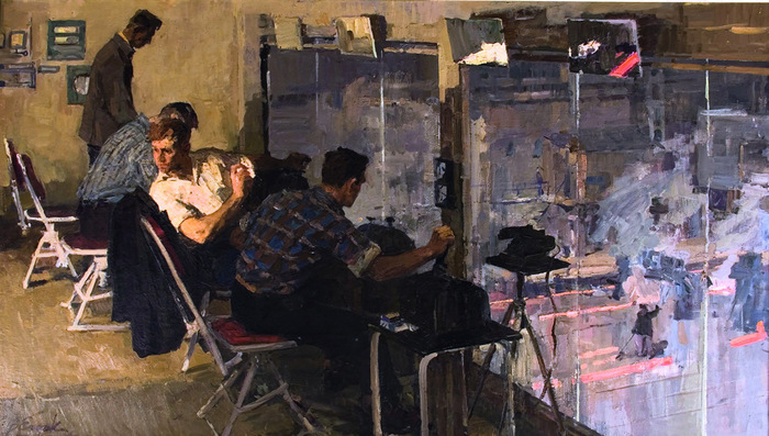 Егоркин Василий Иванович. "Операторы завода". 1963 г.