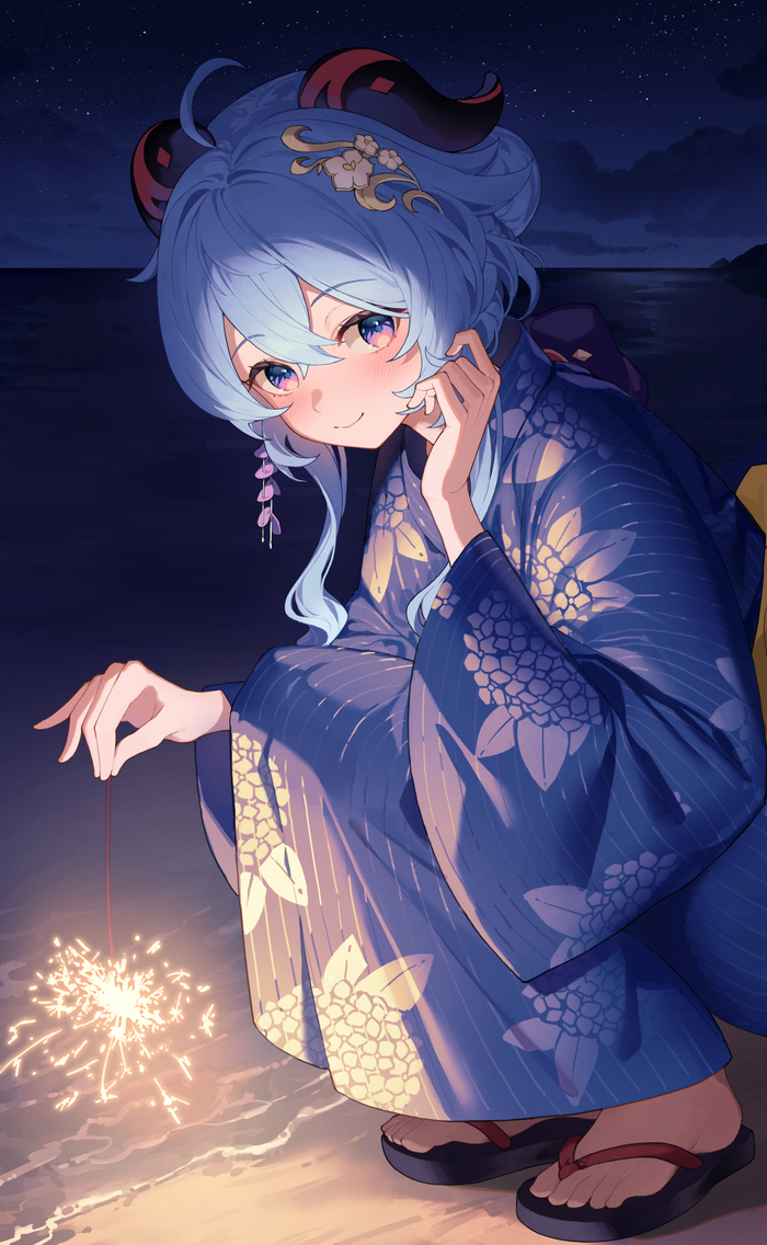     Anime Art, Genshin Impact, , Pixiv, Ganyu (Genshin Impact)