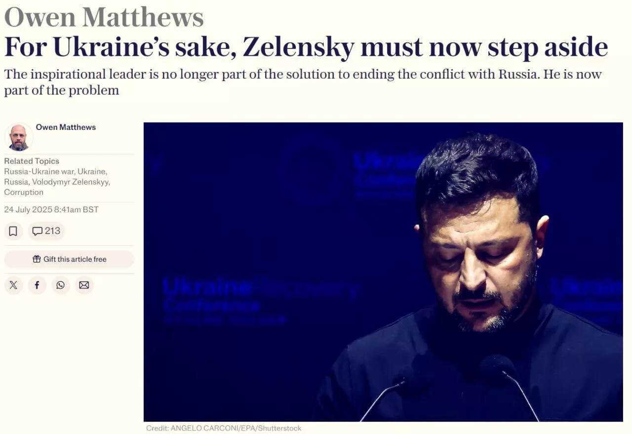 British publication The Telegraph: Zelensky should consider resigning, London believes - Politics, West, Ukraine, Vladimir Zelensky, London, The Telegraph