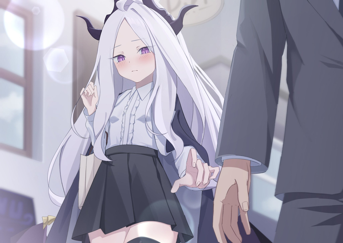     , Anime Art, Blue Archive, Sorasaki Hina, Sensei (Blue Archive),   , 
