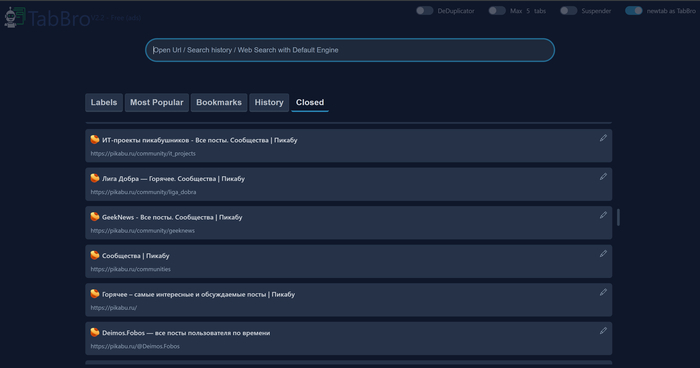 /   : TabBro Google Chrome, Firefox, Extension, 