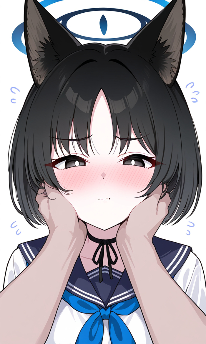     , Anime Art, , Animal Ears, Blue Archive,   