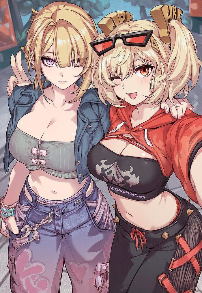 Evelyn Chevalier  Burnice White , Anime Art, Zenless Zone Zero, Evelyn Chevalier (zzz), Burnice White (zzz), , , 