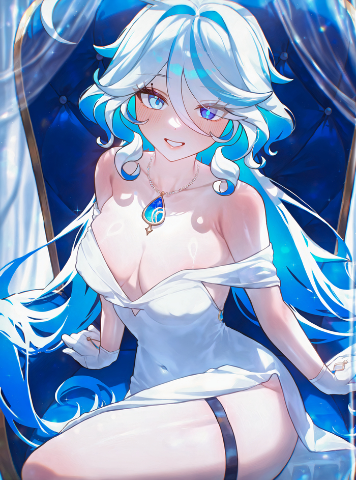 Furina Genshin Impact, , Anime Art, Ministro, Furina (Genshin Impact),  ,  