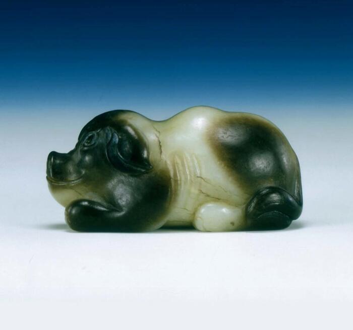 Нефритовый поросёнок. Китай, эпоха Шести династий, 220–580 гг. н. э.