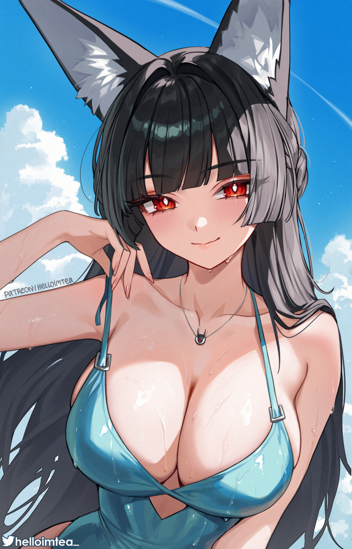 Miyabi Anime Art, , Zenless Zone Zero, Hoshimi Miyabi (zzz), Animal Ears, , , Helloimtea