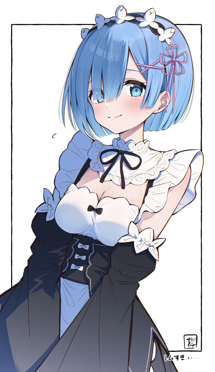 Rem Anime Art, , Re:Zero Kara, Rem (Re:Zero Kara), , Pixiv
