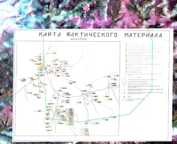 Оранжевые закрашенные фигуры - положительные пробы на золото.