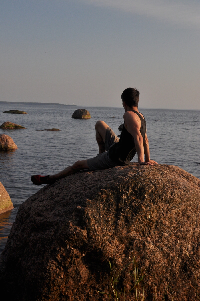 Это я любуюсь заливом, не подозревая, что будет дальше