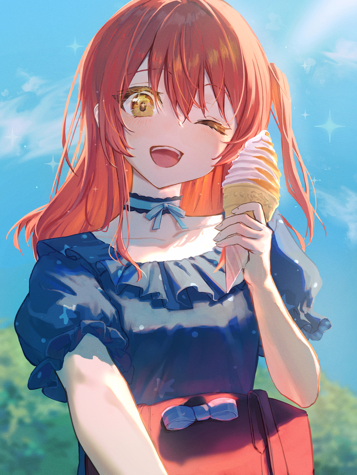   , Anime Art, Bocchi the Rock!, Kita Ikuyo, 