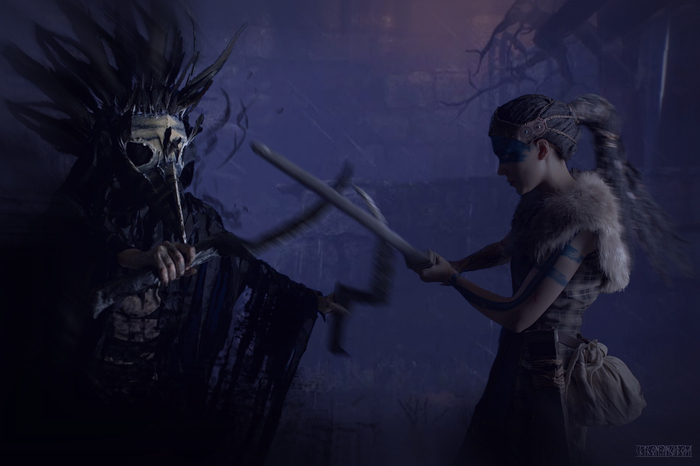 Косплей на Вальравна и Сенуа из Hellblade: Senua`s Sacrafice