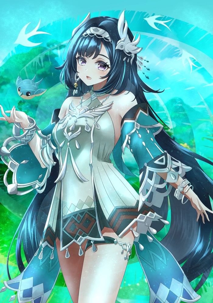   Anime Art, , Pixiv, Genshin Impact, Lan Yan (Genshin Impact)