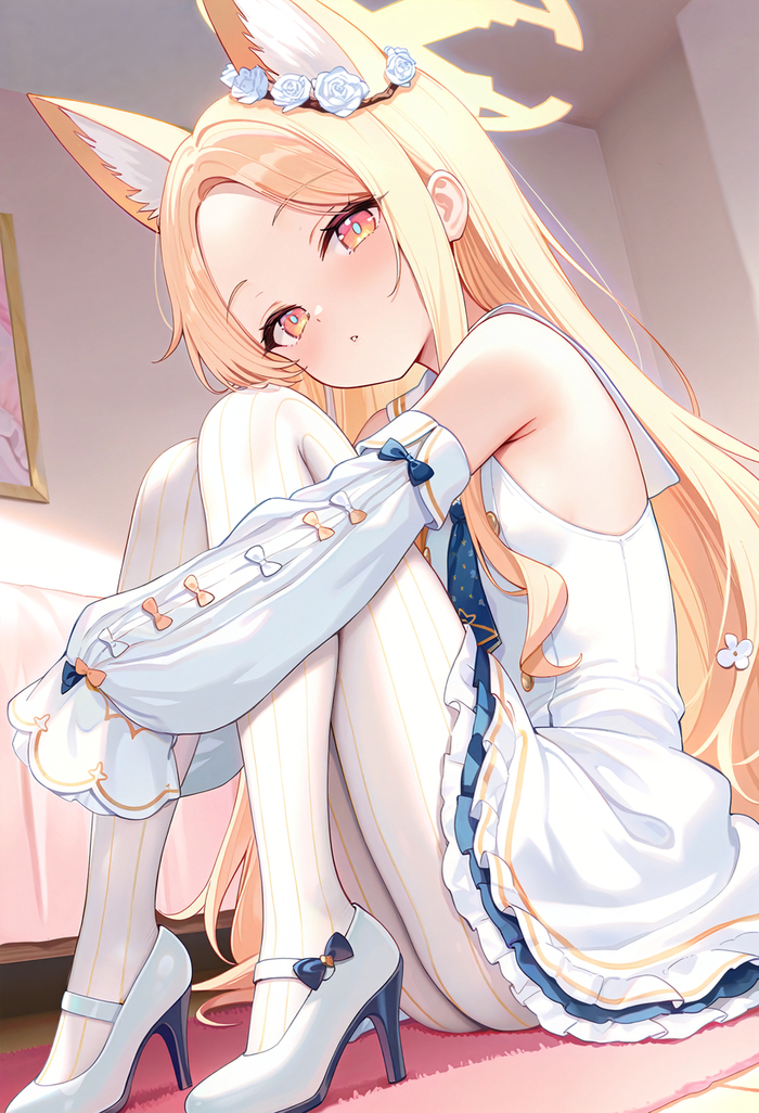       , Anime Art, Blue Archive, Yurizono Seia, Animal Ears, ,    ,  ,  , Loli, Cunny