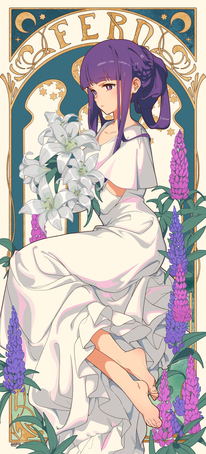  , ,  , , Anime Art, Fern, Sousou no Frieren, , 