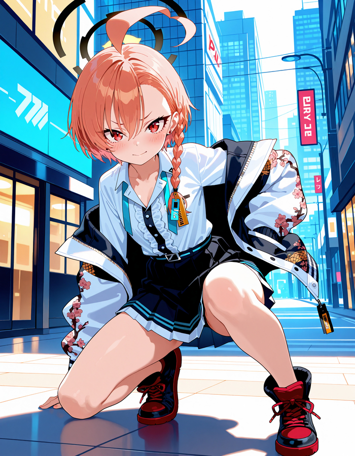  Anime Art, Blue Archive,  , Stable Diffusion, Mikamo Neru,  , ,  , 