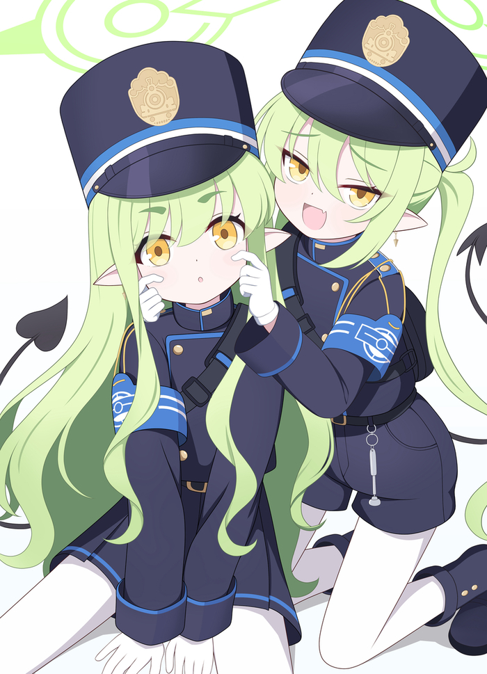  , Anime Art, Blue Archive, Tachibana Hikari, Tachibana Nozomi, , ,  ,  ,  , , Loli, Cunny