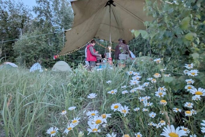 Ужин в лагере