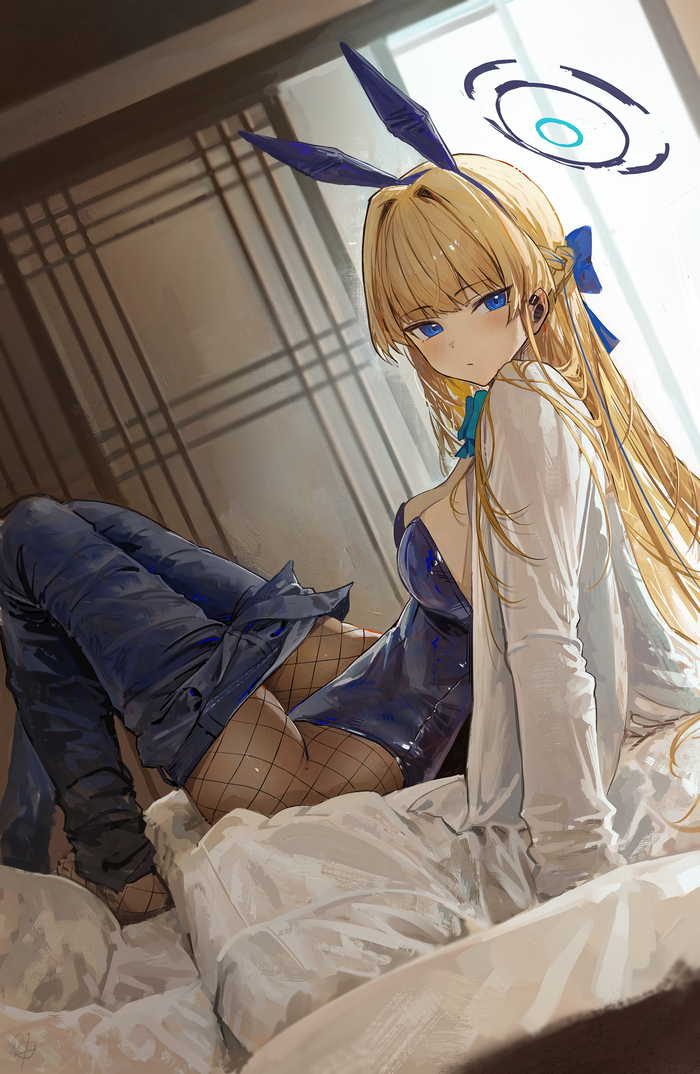 Toki Anime Art, , Blue Archive, Asuma Toki, Bunnysuit, Pixiv, Hidulume