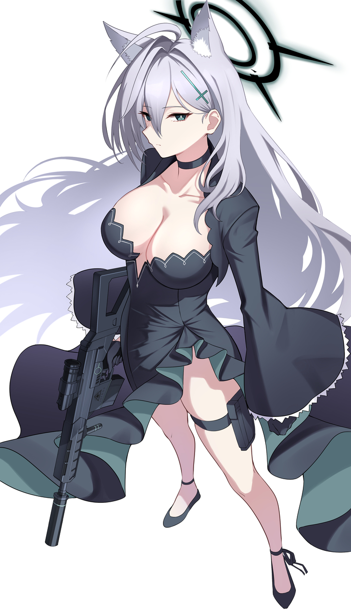 Terror Anime Art, , Blue Archive, Shiroko Terror, Animal Ears