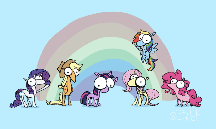   My Little Pony, Pinkie Pie, Rainbow Dash, Fluttershy, Twilight Sparkle, Applejack, Rarity